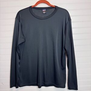 Patagonia Womens Capilene Long Sleeve Baselayer Top Black Size M Outdoor Hiking